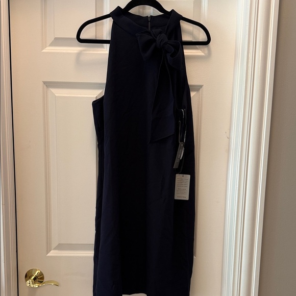 Vince Camuto Dresses & Skirts - Vince Camuto Navy Dress with Halter Neck with bow